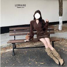 批发咖色长袖宽松中长款衬衫女秋季穿搭<b class='q'>套装</b>复古豹纹包臀半身裙两件套