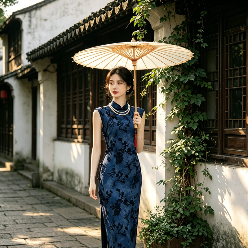 2026 여름 새로운 일상 새로운 중식 레트로 치파오 품격 슬림해 보이는 국풍 드레스
