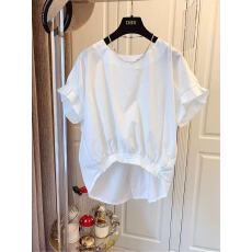 批发短袖衬衫女设计感小众新款夏季宽松显瘦衬衣高级感洋气上衣