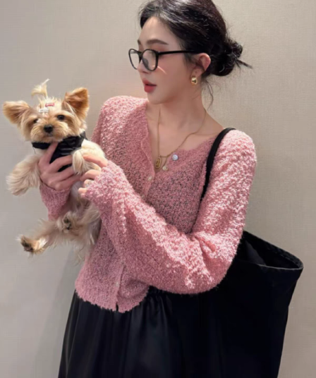 부드러운 느긋한 품격 루즈핏 외국 가스 다용도 여드름 스웨터
