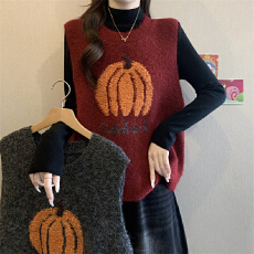 批发实拍实价 新款<b class='q'>通勤</b>风毛绒针织马甲百搭叠穿背心外搭