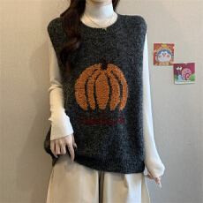 批发实拍实价 新款<b class='q'>通勤</b>风毛绒针织马甲百搭叠穿背心外搭