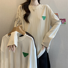 批发实拍实价~<b class='q'>新款</b>韩版圆领加厚法式磨毛打底衫女内搭个性上衣