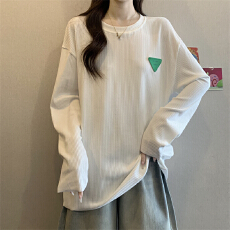 批发实拍实价~<b class='q'>新款</b>韩版圆领加厚法式磨毛打底衫女内搭个性上衣