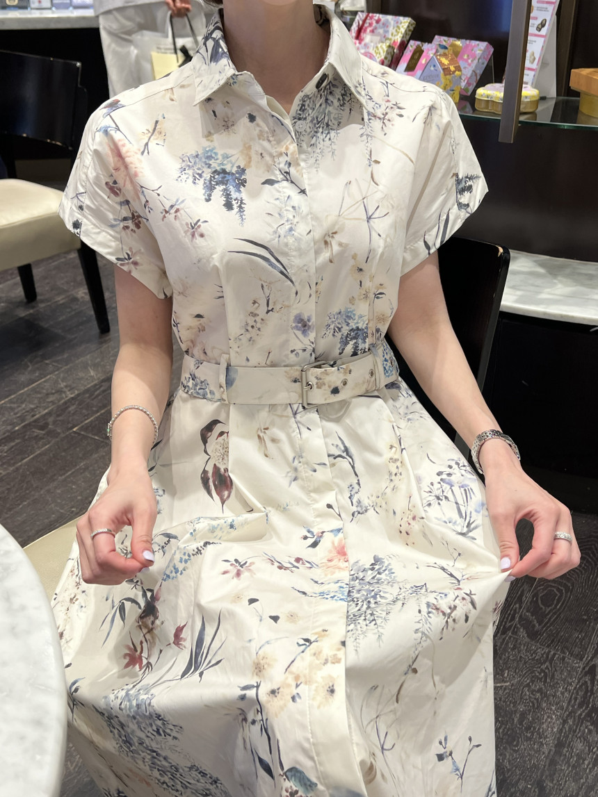 FA35719# 法式立领收腰配皮带连衣裙 服裝批發女裝批發服飾貨源