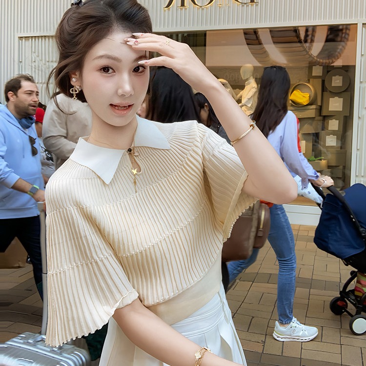 물고기 토끼 ~ 중 토끼 망토 디자인 센스 반팔 티셔츠 여성 여름 2026 새로운 인사이드 가져 가라. 기본 셔츠 맨위