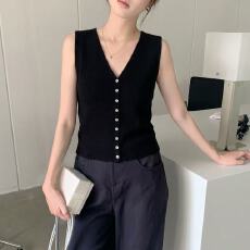 批发3HLADY夏季老钱德国扬子纱120S超细美丽诺羊毛修身弹力针织马甲