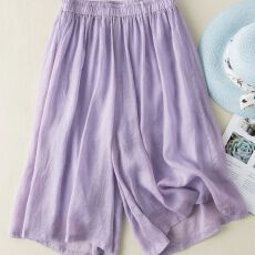 批发棉麻<b class='q'>宽松</b>垂感七分<b class='q'>裤</b>休闲<b class='q'>阔腿裤</b>女仿天丝苎麻薄款2026夏季新款高腰