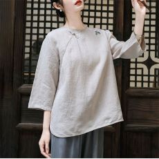 批发夏季新款松紧腰显瘦百搭棉麻阔腿<b class='q'>裤</b><b class='q'>休闲</b>气质女士九分<b class='q'>裤</b>