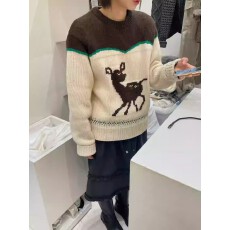 批发韩国<b class='q'>东大门</b>正品<b class='q'>代购</b>针织衫 25秋冬新套头长袖拼色