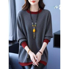 批发胖mm秋冬中长款羊毛打底衫女<b class='q'>加肥</b><b class='q'>加大</b>码宽松显瘦圆领毛衣内搭上衣