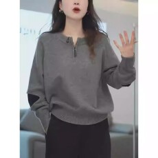 批发<b class='q'>大码</b>女装慵懒风高级感毛衣女秋冬季新款胖mm内搭可外穿针织衫上衣