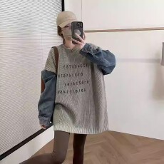 批发大码女装爆款2025秋冬新款<b class='q'>胖</b><b class='q'>mm</b><b class='q'>宽松</b>显瘦遮肚毛衣针织衫上衣