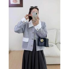 批发黑色小香风气质高级感软糯针织仿水貂绒<b class='q'>外套女</b>秋冬巨好看开衫上衣