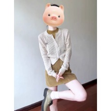 批发有 米色针织开衫外套女装秋季慵懒风<b class='q'>宽松</b>吊带外搭罩衫上衣