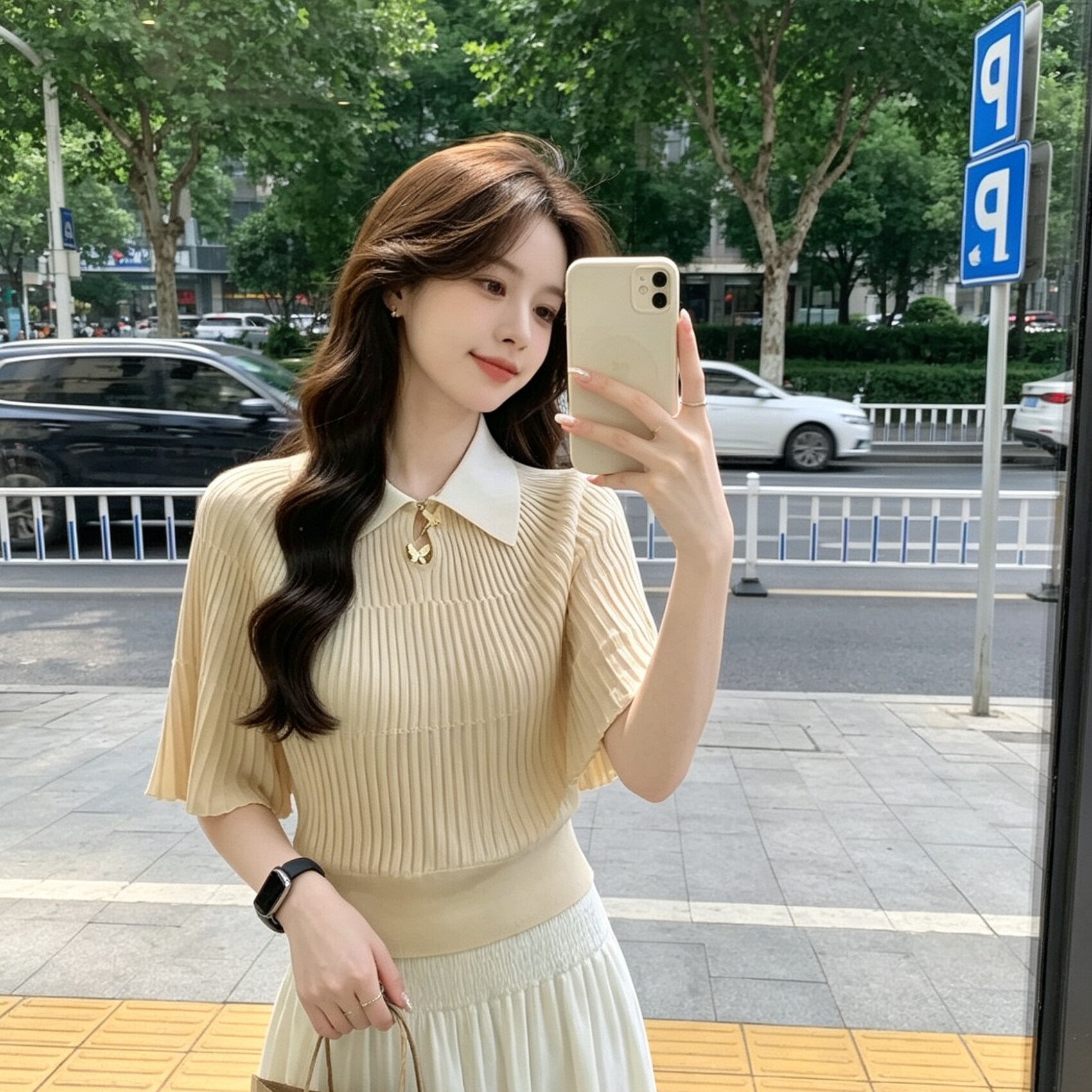 망토 디자인 센스 반팔 티셔츠 여성 여름 2026 새로운 인사이드 가져 가라. 기본 셔츠 맨위