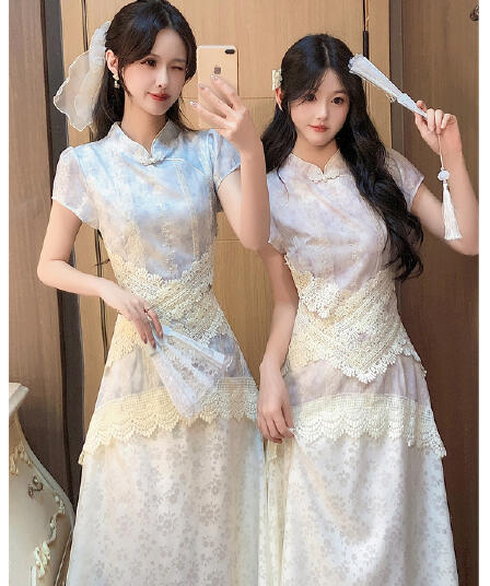 2026 레이스 허리 인감 최적화 몸 비율 부드러운 나만의 것을 가져와 라. 강남 연기 분위기 센스 여성 드레스