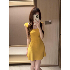 批发纯欲风气质修身显瘦美式甜辣设计感露腰无袖针织女夏季