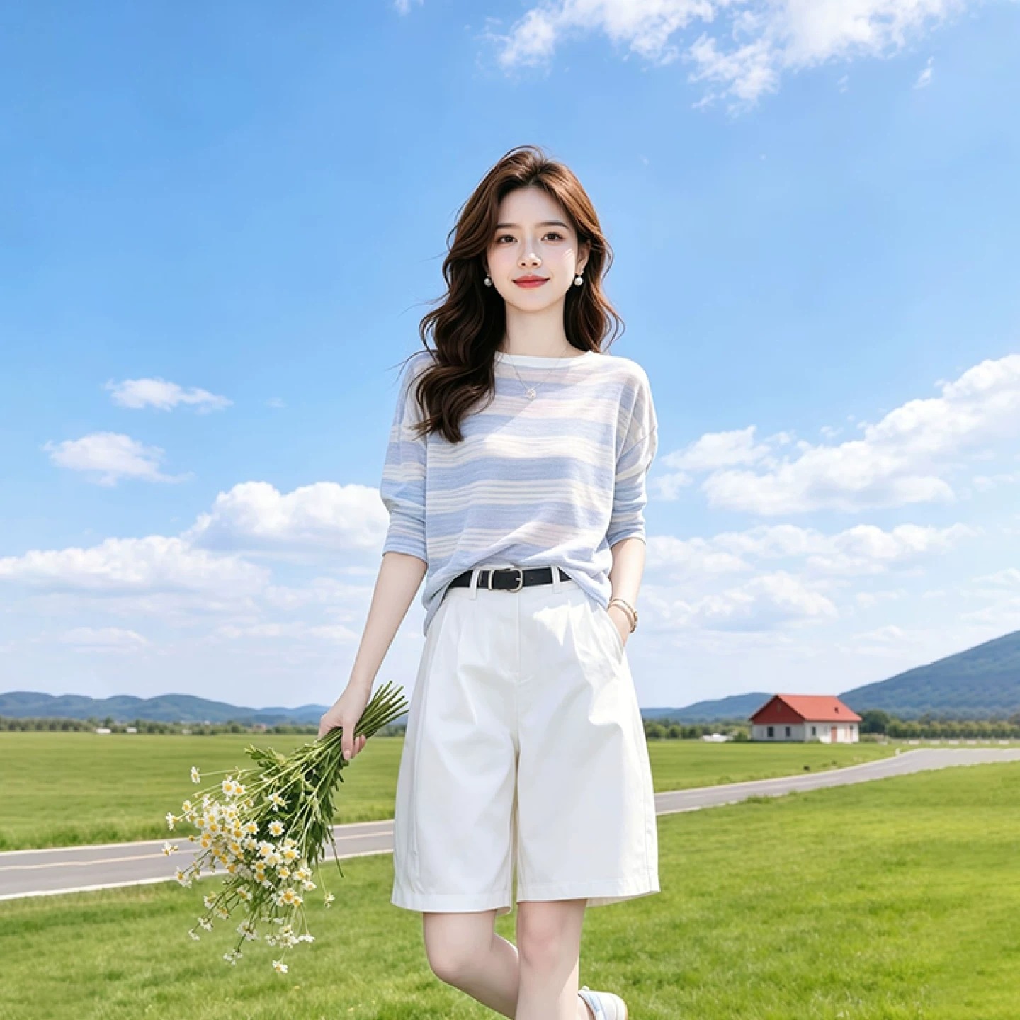 여성 의류 새로운 패션 고급 센스 자외선 차단 맨위 코디 슬림해 보이는 반바지 여성 여름