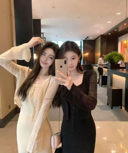 프랑스식 부드러운 자매 부서 여름 오래된 돈 휴가 센스 상쾌 마 센스 홀로우 아웃 조끼 스커트 오픈 가디건 세트