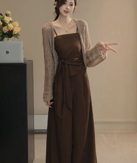가을 와라. 얕은 깊이 부드러운 품격 니트 오픈 가디건