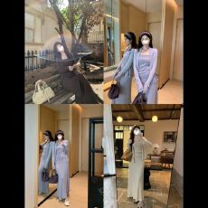 批发韩系小套装清冷富家千金穿搭气质连衣裙子女秋季