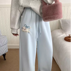 批发华棉复合超柔420克 原版做法 秋冬简约小清新卫<b class='q'>裤</b>女