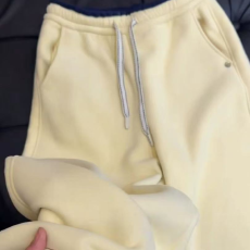 批发罗纹德绒复合超柔420克  保暖抽绳松紧腰卫裤女