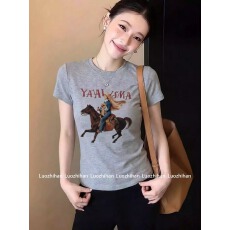 纯棉 夏装短袖T恤女韩版印花