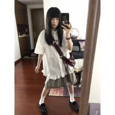 批发夏季波点短袖<b class='q'>衬衫</b>女 韩系新款设计感小众宽松休闲时尚百搭<b class='q'>衬衣</b>