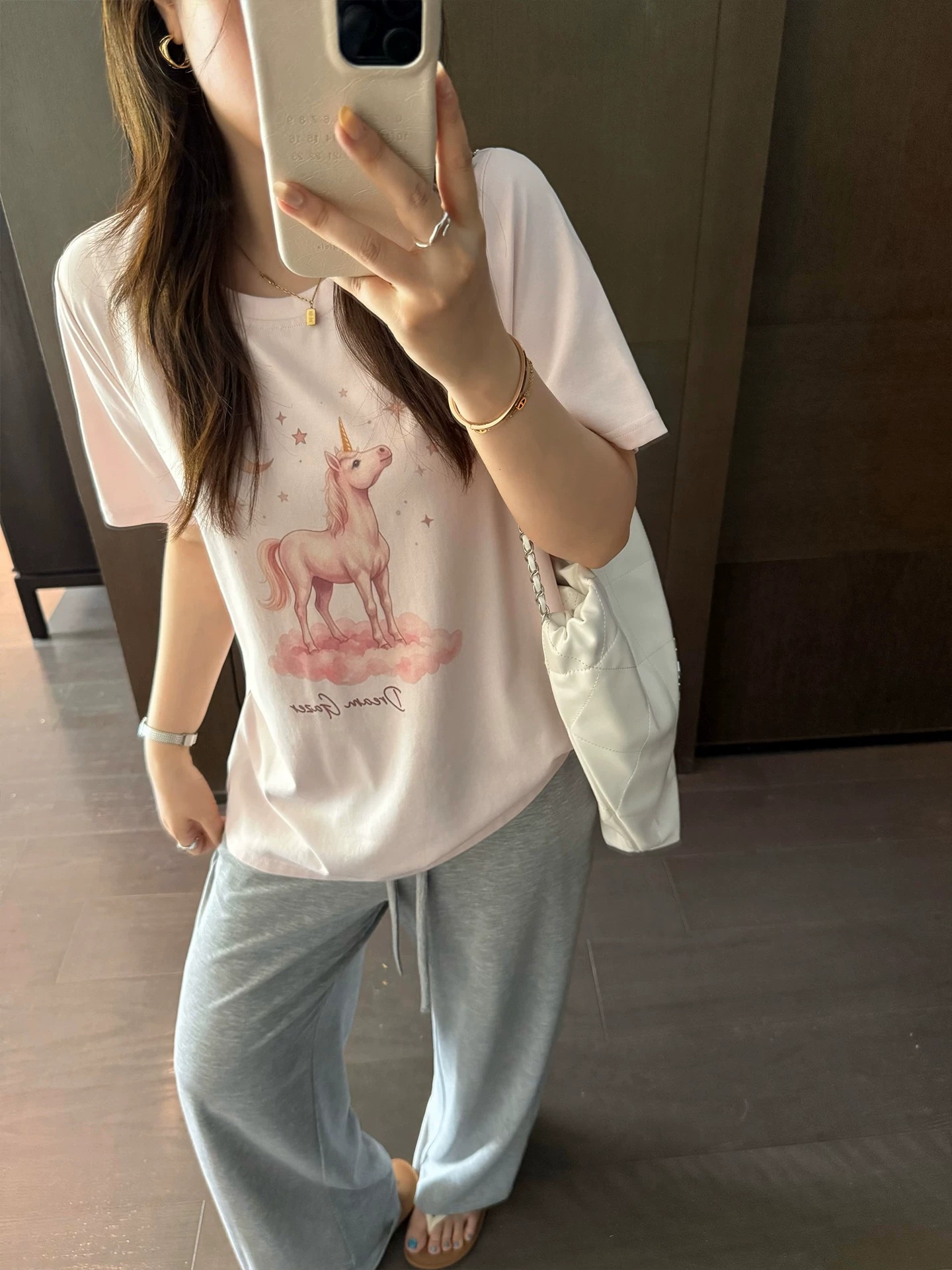 순면 이후 패키지 칼라 여름 드레스 한 부서 반팔 티셔츠 여성 한국 스타일 루즈핏 빅 사이즈 프린트