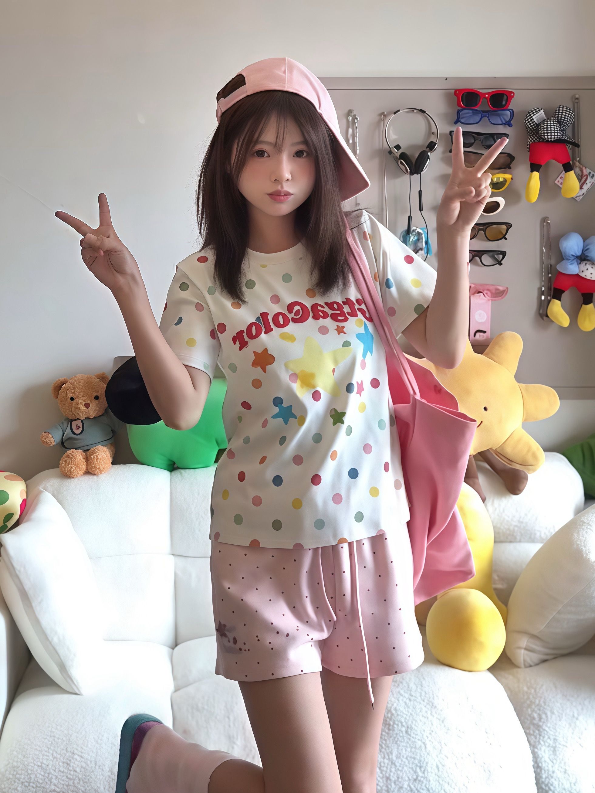 92 면 루즈핏 포밍 프린트 티셔츠