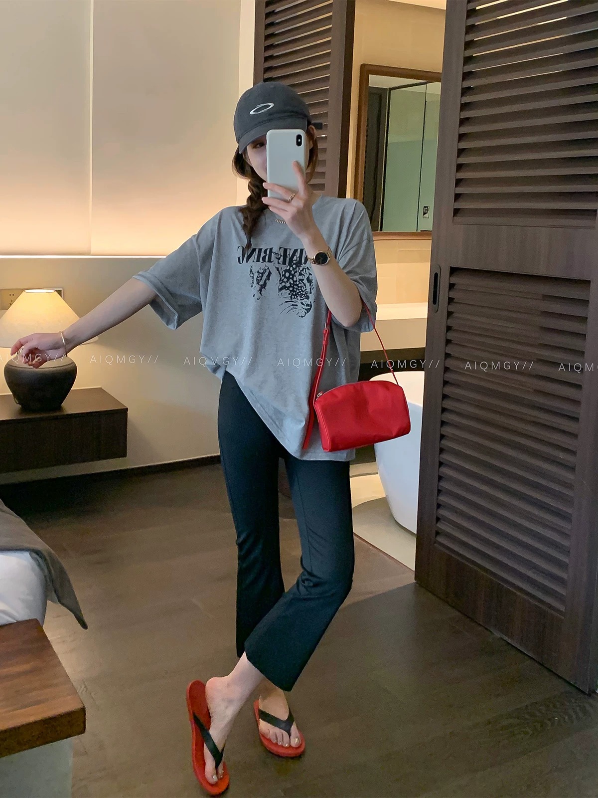 순면 이후 패키지 칼라 여름 드레스 한 부서 반팔 티셔츠 여성 한국 스타일 루즈핏 빅 사이즈 프린트