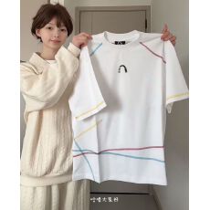 原版对版印花+打网工艺 纯棉220克 短袖t恤女
