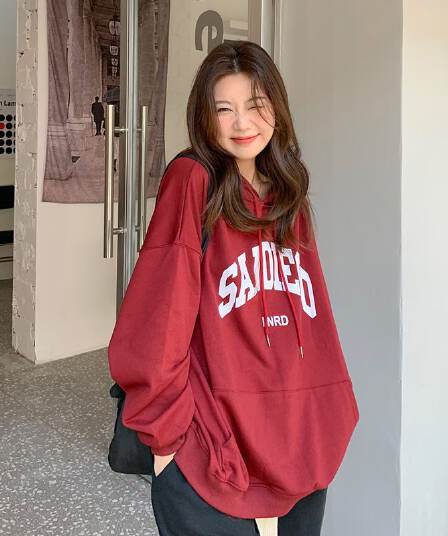 oversize 루즈핏 후드 티 스웨터 여성 느긋한 바람 다용도 재킷