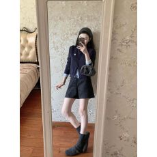 批发韩系氛围感假两件针织开衫女 秋冬新款高级感慵懒风毛衣外套