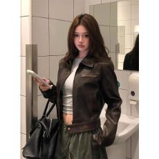批发秋<b class='q'>冬</b>美拉德短款外套女新款棕色设计夹克上衣