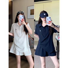 批发实拍 现货2025年大码女装夏季新款时尚套装短袖衬衣短裤两件套