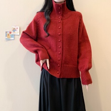 批发实拍  2025大码女装<b class='q'>秋</b>冬新款慵懒风高领针织衫加厚保暖毛衣