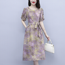 批发阔太太夏季时尚连衣裙2026年新款中年妈妈气质减龄遮肚显瘦<b class='q'>裙子</b>