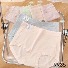 批发纯色芸彩棉高腰艾草抑菌透气底裆包臀不卡裆内裤提臀大版内裤女