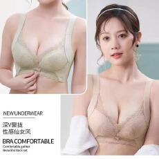 批发蕾丝中厚无钢圈滑滑B杯<b class='q'>内衣</b>小胸聚拢上托收副乳<b class='q'>调整型</b>文胸女胸罩