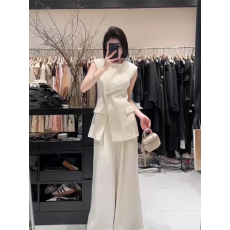 批发套装<b class='q'>夏</b>装搭配一整套轻熟风无袖白色马甲阔腿裤两件套