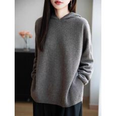 批发2026新款<b class='q'>秋装</b>连帽卫衣针织打底衫女上衣<b class='q'>大码</b>女装秋冬毛衣