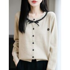 批发时尚针织开衫<b class='q'>外套</b>女2026新款秋外搭洋气大码女装上衣