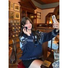 批发韩式费尔岛小狗提花针织连帽开衫<b class='q'>毛衣</b><b class='q'>男</b>女秋冬宽松休闲外套