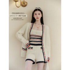 批发浮光线'针织小<b class='q'>皮草</b>'羊驼羊毛针织三套装