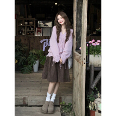 批发甜美温柔风针织衫女春秋冬设计感小众巨好看