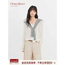 批发白色V领薄款原麻上衣女夏秋宽松简约长袖<b class='q'>罩衫</b>