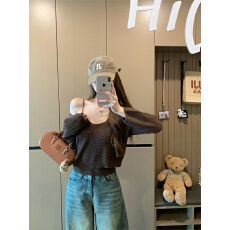 批发实价实拍~春款韩系镂空V领罩衫吊带<b class='q'>宽松</b>针织两件套上衣